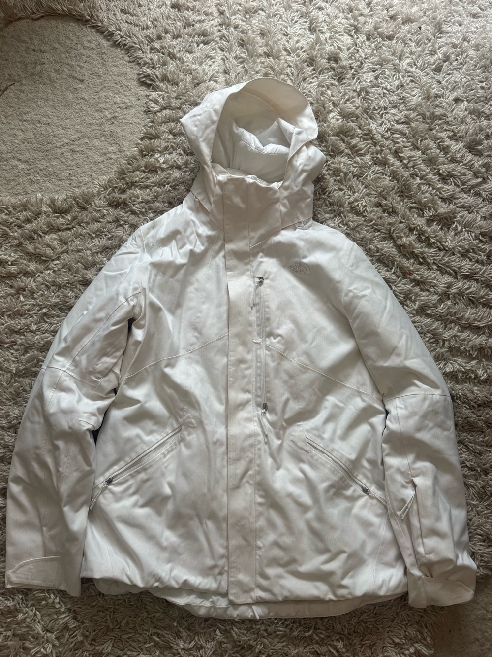 The North Face Women's White Ski Hooded Jacket